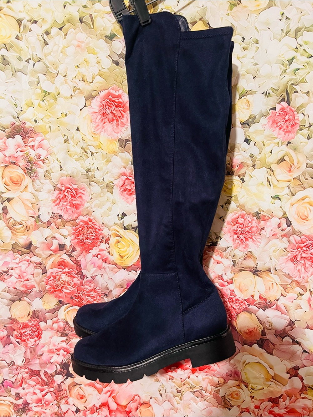 Nine West Navy Over-the-Knee Suede Boots